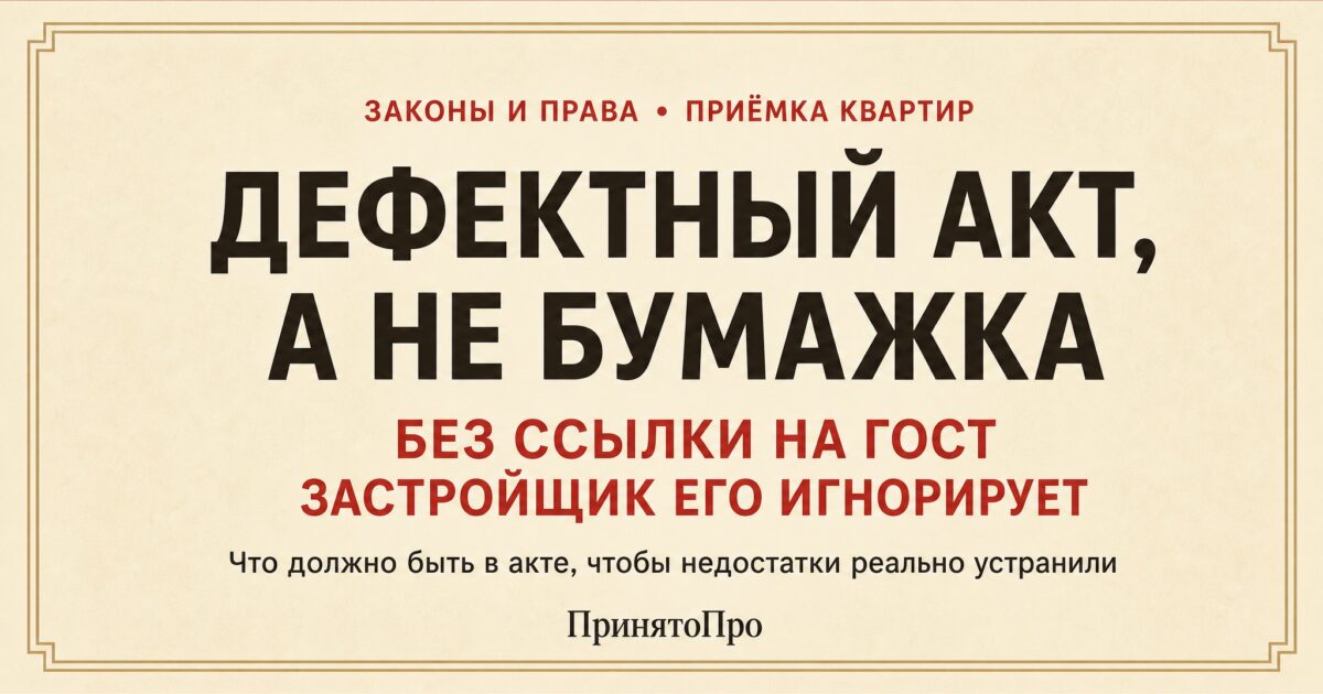 Дефектный акт при приёмке квартиры: образец + как заставить застройщика устранить недостатки