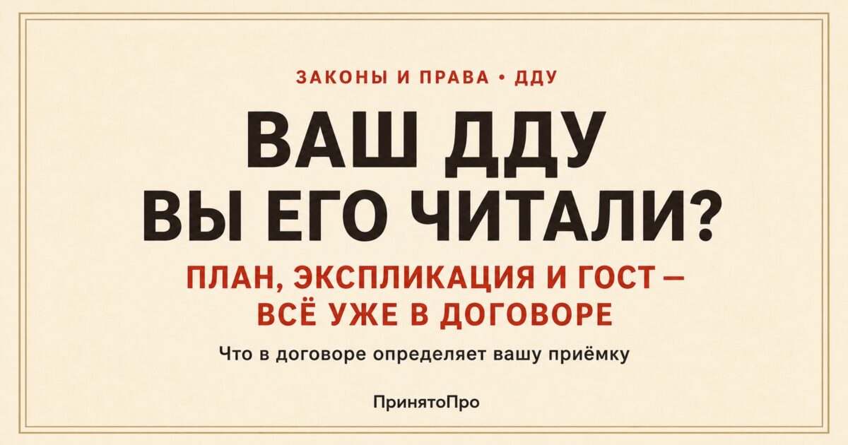 ДДУ: что это и как влияет на приёмку