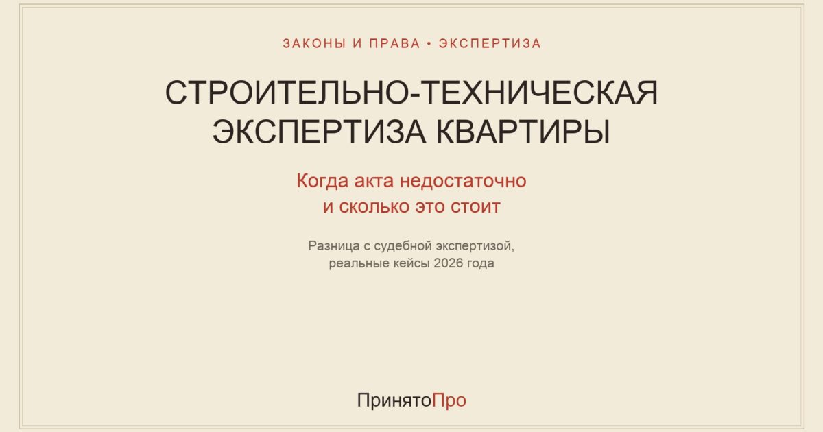 Строительно-техническая экспертиза квартиры в Калининграде: когда нужна и сколько стоит