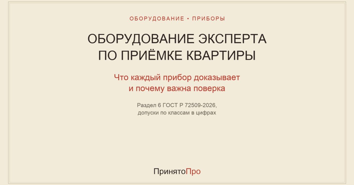 Оборудование эксперта по приёмке: обзор приборов